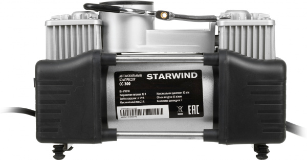 Автомобильный компрессор Starwind CC-300 65л/мин шланг 5м