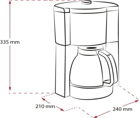 Кофеварка капельная Melitta Look V Therm Timer Black Filter 1000Вт черный/нержавеющая сталь