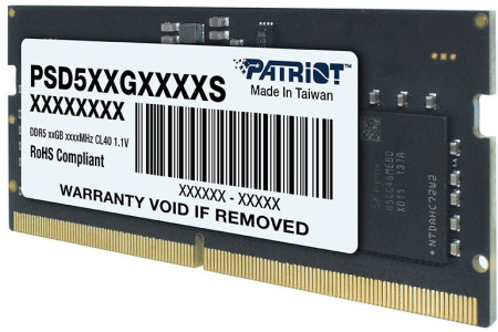 Память DDR5 16Gb 4800MHz Patriot PSD516G480081S RTL PC5-38400 CL40 SO-DIMM 260-pin 1.1В dual rank Ret