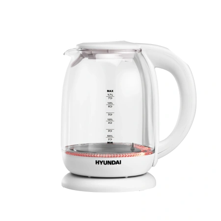 Чайник электрический Hyundai HYK-S3808 1.7л. 2200Вт белый (корпус: стекло)