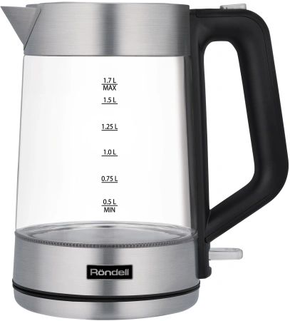 Чайник электрический Rondell RDE-1008 1.7л. 2200Вт прозрачный корпус: стекло