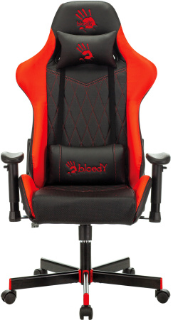 Кресло игровое A4Tech Bloody GC-870 черный/красный ромбик эко.кожа с подголов. крестов. металл