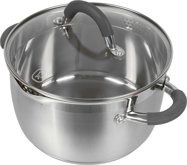 Кастрюля Rondell Flamme RDS-024 3.2л. d=20см (с крышкой) стальной