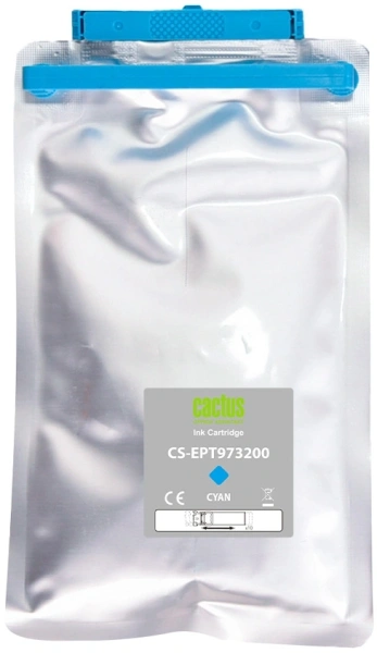 Картридж струйный Cactus CS-EPT973200 T9732 голубой (330мл) для Epson WorkForce WF-C869RD3TWFC/WF-C869RDTWF