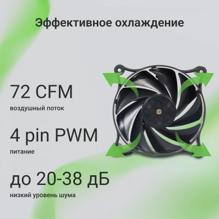 Вентилятор Digma DFAN120PWM-2BK 120x120 4-pin Ret