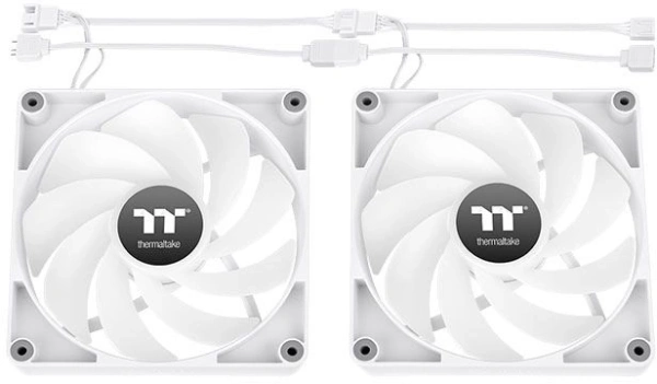 Вентилятор для корпуса Thermaltake CT120 Sync Reverse ARGB 120х120x25 белый 4-pin 31.2дБ (упак.:2шт) (CL-F175-PL12SW-A) Ret