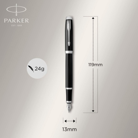 Набор ручек Parker IM Core FK221 (CW2093215) Black CT сталь нержавеющая подар.кор. ручка перьевая, ручка шариковая
