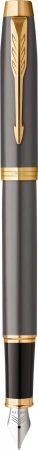 Ручка перьев. Parker IM Premium Grey Core GT (2213776) M черн. черн. подар.кор.