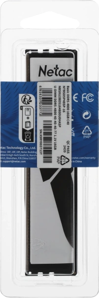 Память DDR5 16GB 4800MHz Netac NTBSD5P48SP-16 Basic RTL Gaming PC5-38400 CL40 DIMM ECC 288-pin 1.1В