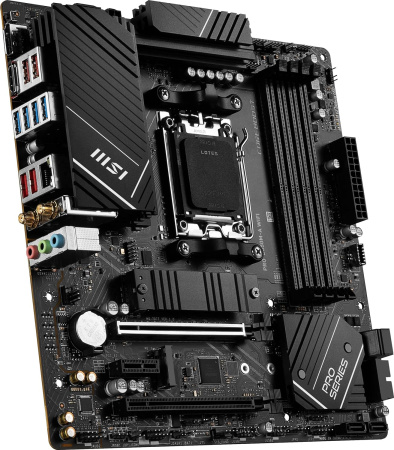 Материнская плата MSI PRO B650M-A WIFI SocketAM5 AMD B650 4xDDR5 mATX AC`97 8ch(7.1) 2.5Gg RAID+VGA+