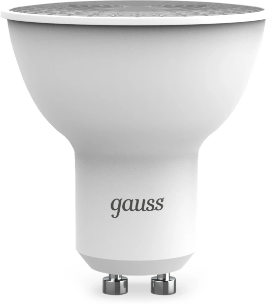 Лампа светодиодная Gauss 101506109 9Вт цок.:GU10 рефлек. 220B св.свеч.бел.теп. MR16 (упак.:10шт)