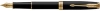 Ручка перьев. Parker Sonnet Core F528 (CW1931516) Matte Black GT F сталь нержавеющая подар.кор.