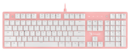Клавиатура A4Tech Bloody B800 Dual Color механическая розовый/белый USB for gamer LED