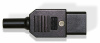 Вилка Hyperline CON-IEC320C13 (упак.:1шт) 1м черный