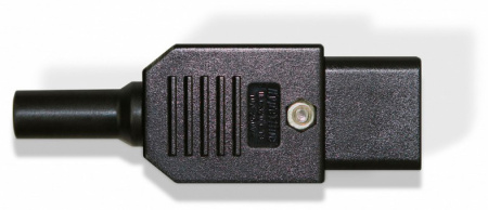 Вилка Hyperline CON-IEC320C13 (упак.:1шт) 1м черный