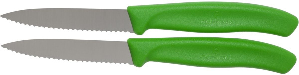 Набор ножей кухон. Victorinox Swiss Classic (6.7636.L114B) компл.:2шт салатовый блистер