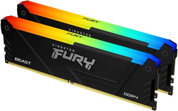 Память DDR4 2x8GB 3600MHz Kingston KF436C17BB2AK2/16 Fury Beast RGB RTL Gaming PC4-28800 CL17 DIMM 2