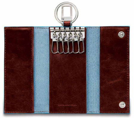 Ключница Piquadro Blue Square PC1397B2/MO коричневый натур.кожа