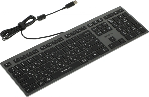 Клавиатура A4Tech Fstyler FX60H серый USB slim LED (FX60H GREY/WHITE)