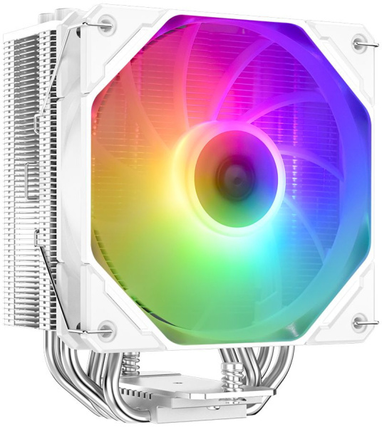 Устройство охлаждения(кулер) ID-Cooling SE-224-XTS ARGB WHITE Soc-AM5/AM4/1151/1200/1700 4-pin + 3-pin 29dB Al+Cu 650gr LED Ret