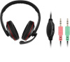 Наушники с микрофоном Оклик HS-L390G DRAGON черный/красный 1.8м мониторные оголовье (1100413)