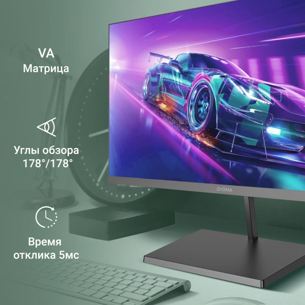 Монитор Digma 27" Progress 27A501F VA FHD чер 5ms HDMI VGA M/M 100Hz 300cd Ex