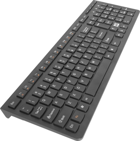 Клавиатура + мышь Defender Columbia C-775 клав:черный мышь:черный USB беспроводная slim Multimedia (45775)
