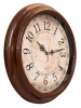 Часы настенные аналоговые Бюрократ WallC-R77P D35см коричневый (WALLC-R77P35/BROWN)