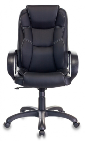 Кресло руководителя Бюрократ CH-839 черный Leather Black эко.кожа крестов. пластик