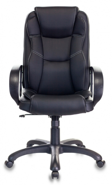 Кресло руководителя Бюрократ CH-839 черный Leather Black эко.кожа крестов. пластик