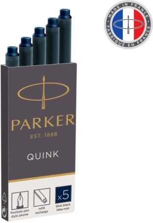 Картридж Parker Quink Z11 (CW1950385) черный/синие чернила для ручек перьевых (5шт)