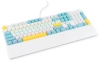 Клавиатура Оклик K951X механическая белый USB Multimedia LED (подставка для запястий) (1901079)