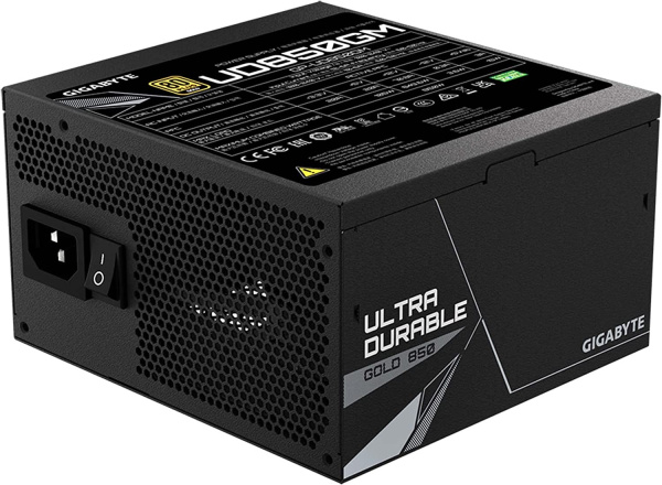 Блок питания Gigabyte ATX 850W GP-UD850GM 80+ gold 24+2x(4+4) pin APFC 120mm fan 8xSATA Cab Manag RTL