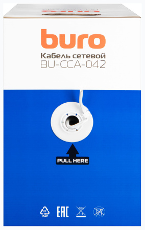 Кабель сетевой Buro BU-CCA-050-FTP-OUTDOOR FTP 4 пары solid 0.5мм CCA 305м черный outdoor