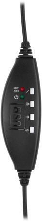 Наушники с микрофоном Оклик HS-M300 черный/серый 1.8м накладные оголовье (1876323)