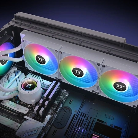Система водяного охлаждения Thermaltake TH420 V2 Snow ARGB Soc-AM5/AM4/1200/1700/1851 белый 4-pin 34.7dB Al+Cu Ret (CL-W378-PL14SW-A)