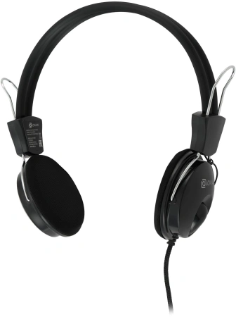 Наушники с микрофоном Оклик HS-M200 черный 1.8м накладные оголовье (1532011)