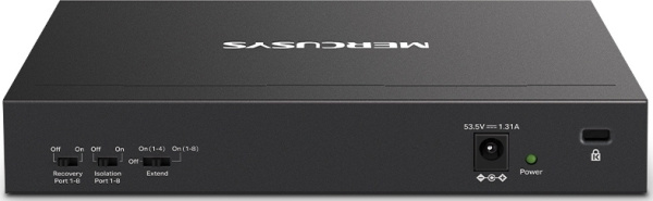 Коммутатор Mercusys MS110P (L2) 10x100Мбит/с 8PoE+ 65W неуправляемый