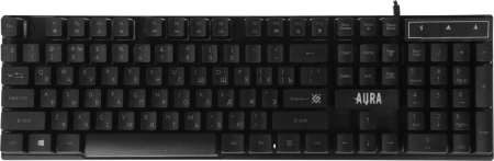 Клавиатура + мышь Defender Aura MKP-117 клав:черный мышь:черный USB slim LED (52117)