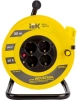 Сетевой удлинитель IEK Industrial 10м (4 розетки) черный/желтый (пакет ПЭ)