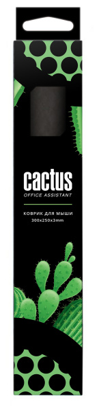 Коврик для мыши Cactus CS-MP-D02M Black Mesh Средний 300x250x3мм