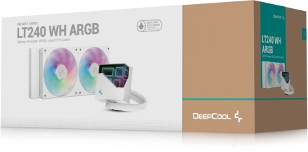 Система водяного охлаждения Deepcool LT240 ARGB Soc-AM5/AM4/1200/1700/1851 белый 4-pin 38.71dB Al 280W 1504gr Ret (R-LT240-WHAMNC-G-1)