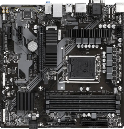 Материнская плата Gigabyte B760M DS3H DDR4 Soc-1700 Intel B760 4xDDR4 mATX AC`97 8ch(7.1) 2.5Gg RAID+VGA+HDMI+DP