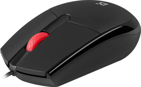 Мышь Defender Delta MM-523 черный оптическая 1000dpi USB для ноутбука 2but (52523)