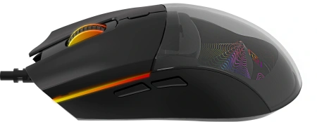 Мышь Оклик 714GM черный оптическая (3200dpi) USB (7but)