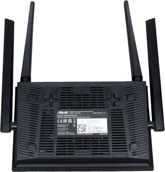 Роутер беспроводной Asus RT-AX52 AX1800 10/100/1000BASE-TX черный