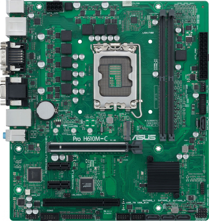 Материнская плата Asus PRO H610M-C-CSM Soc-1700 Intel H610 2xDDR5 mATX AC`97 8ch(7.1) GbLAN+VGA+DVI+HDMI+DP