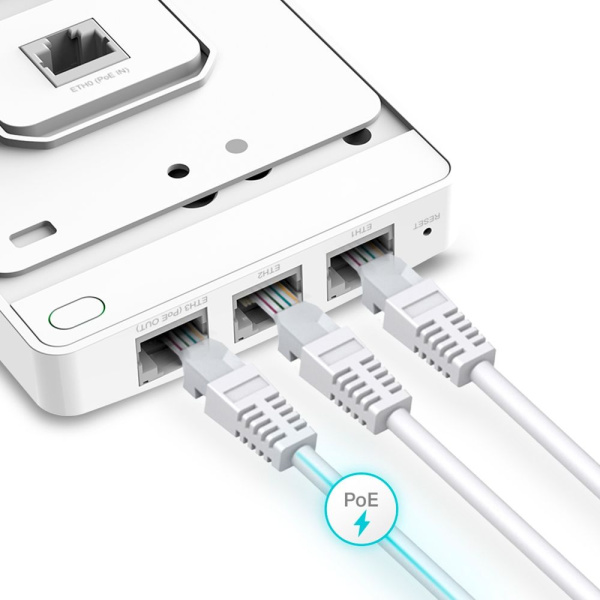 Точка доступа TP-Link EAP615-Wall AX1800 10/100/1000BASE-TX белый