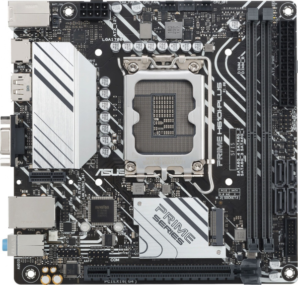 Материнская плата Asus PRIME H610I-PLUS-CSM Soc-1700 Intel H610 2xDDR5 mini-ITX AC`97 8ch(7.1) GbLAN