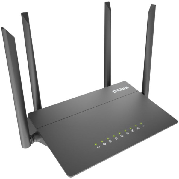 Роутер беспроводной D-Link DIR-822/RU/R4A AC1200 10/100BASE-TX черный